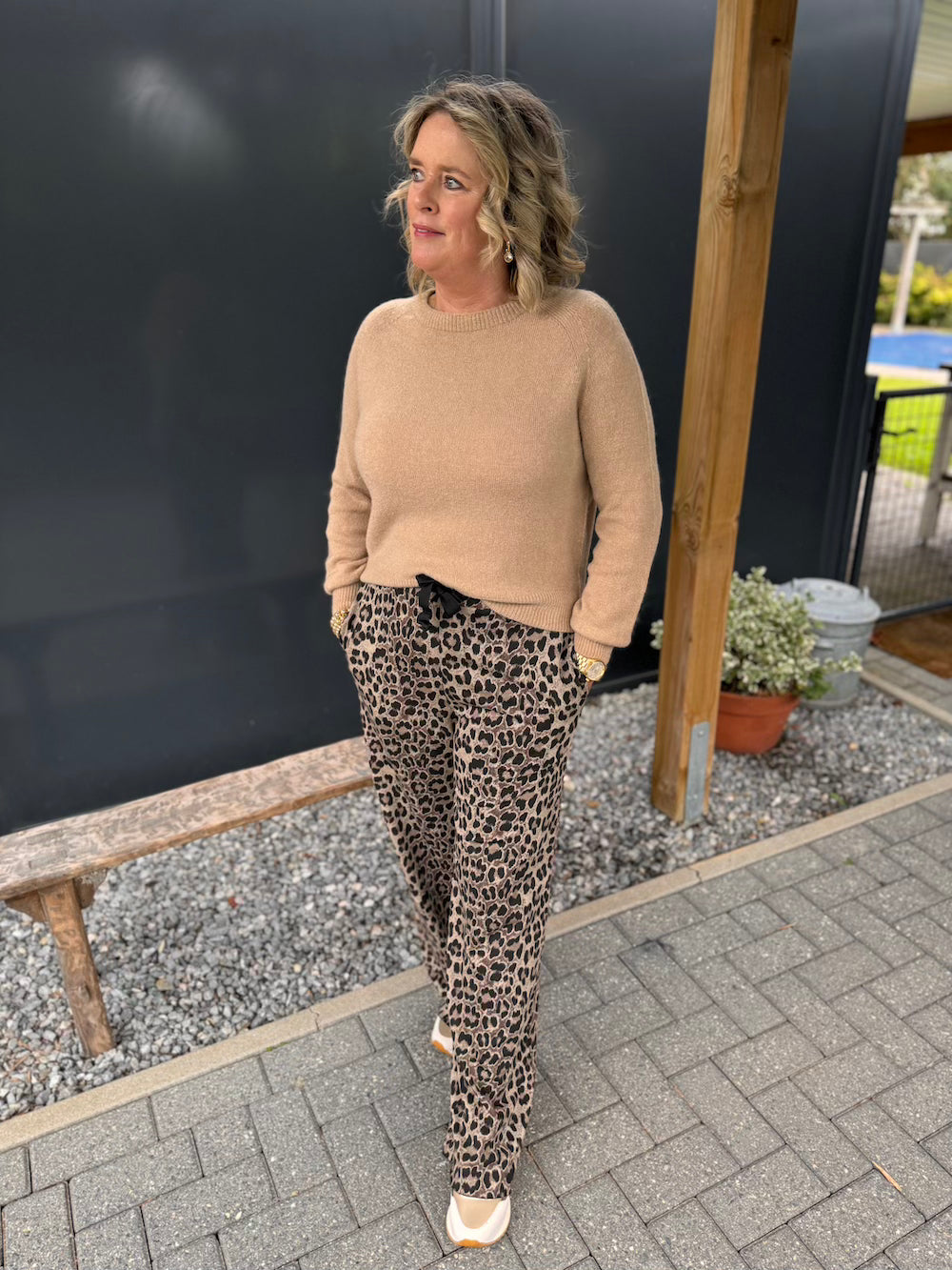 Hortensia | Brown leopard pants