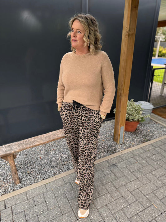 Hortensia | Brown leopard pants
