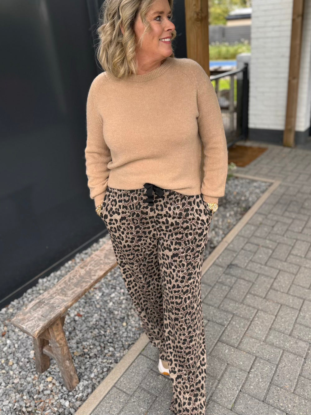 Hortensia | Brown leopard pants