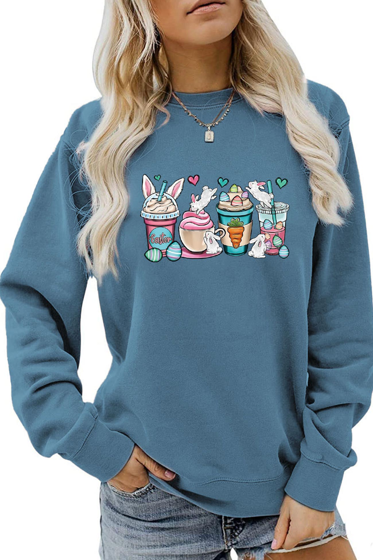 Eva | Sweatshirt with ice cream bunny print