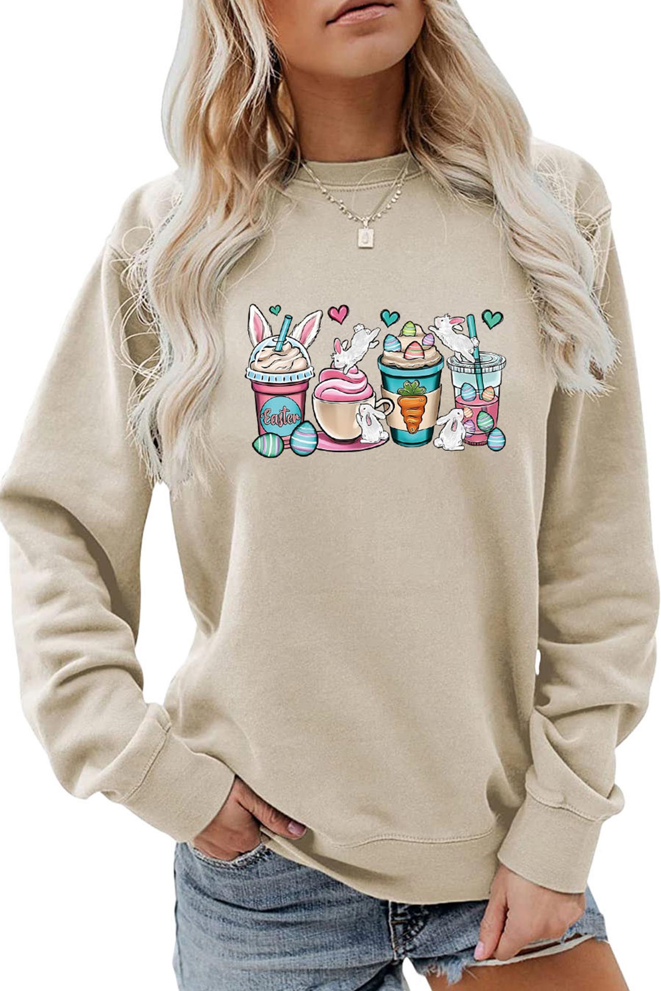 Eva | Sweatshirt with ice cream bunny print