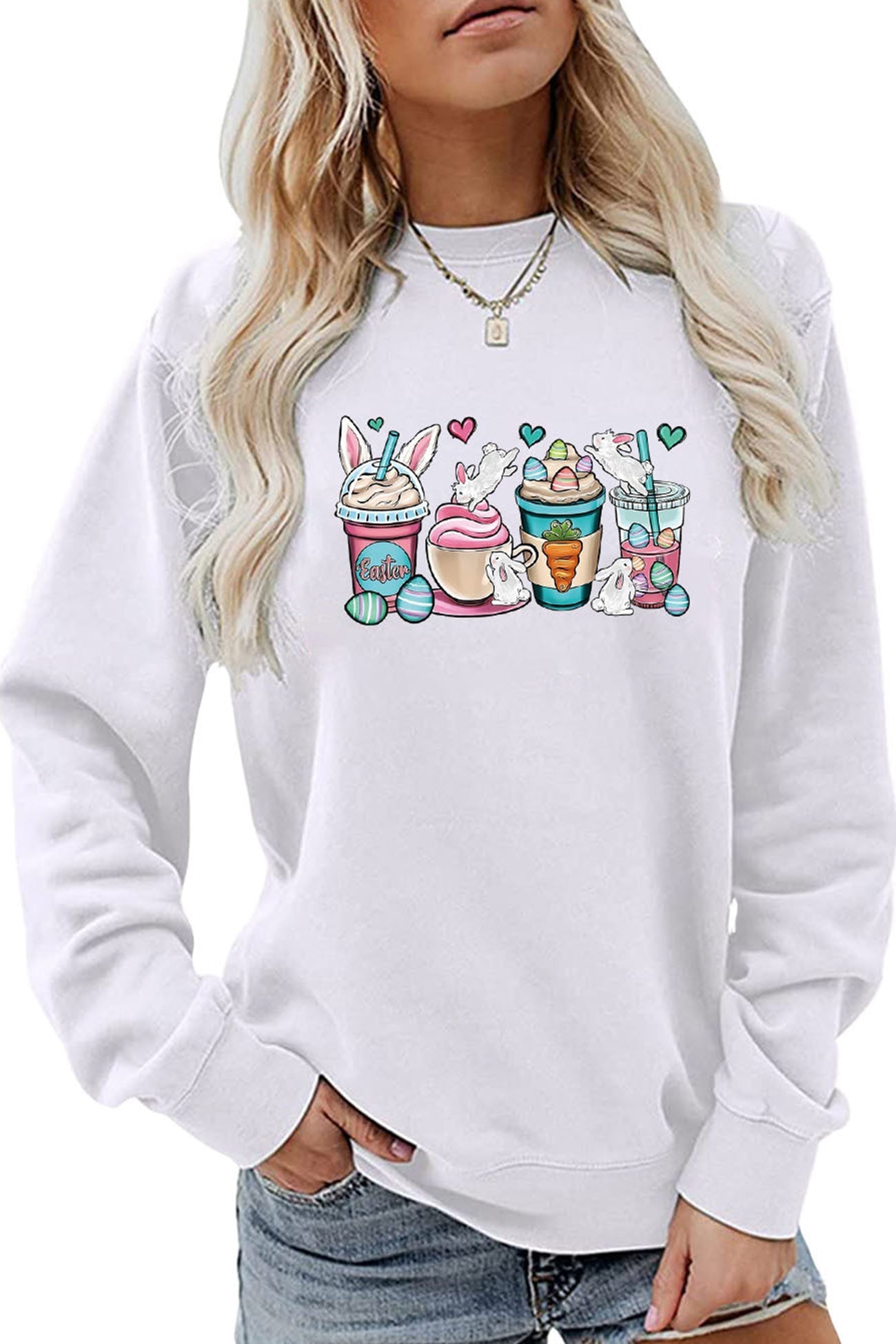 Eva | Sweatshirt with ice cream bunny print