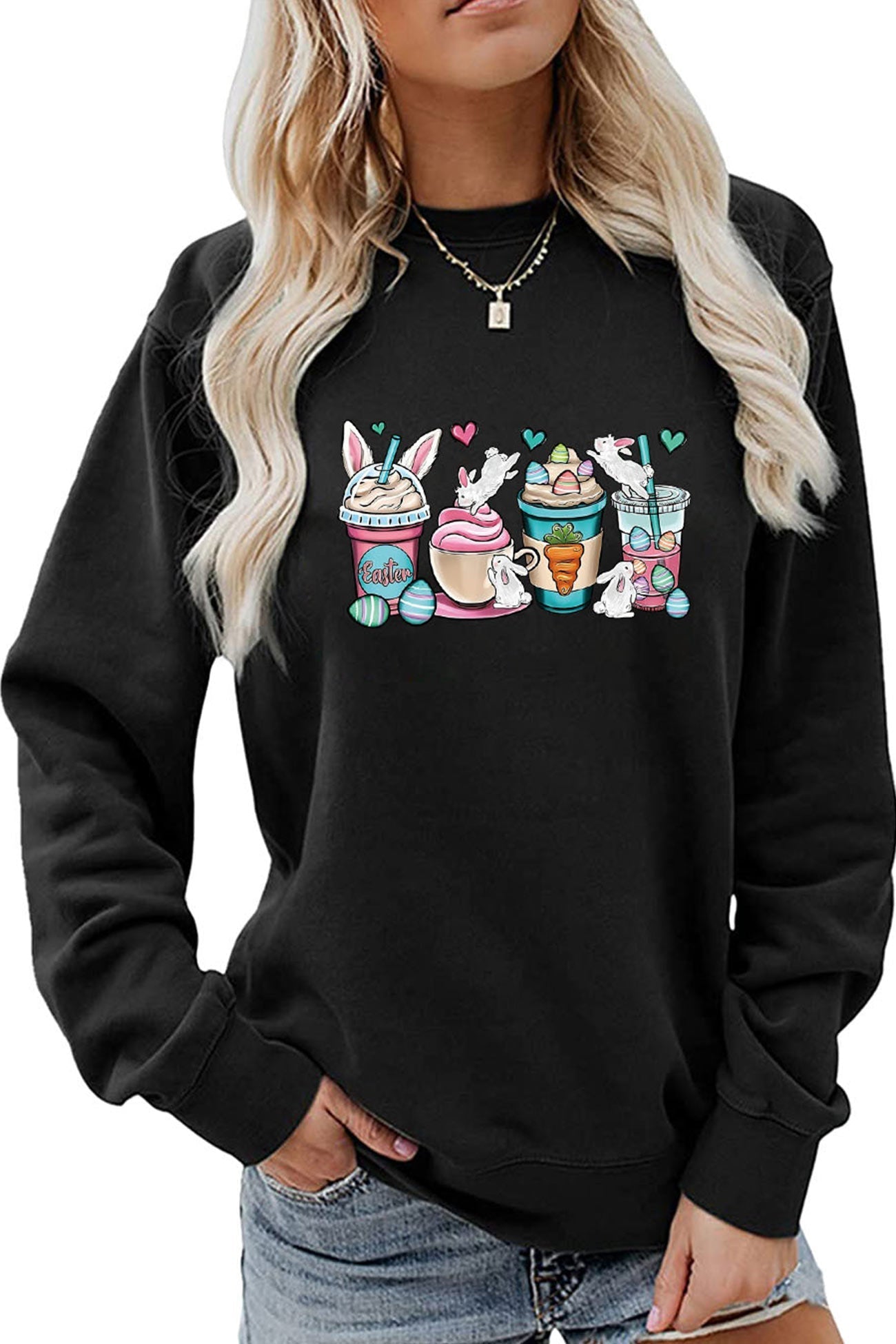 Eva | Sweatshirt with ice cream bunny print