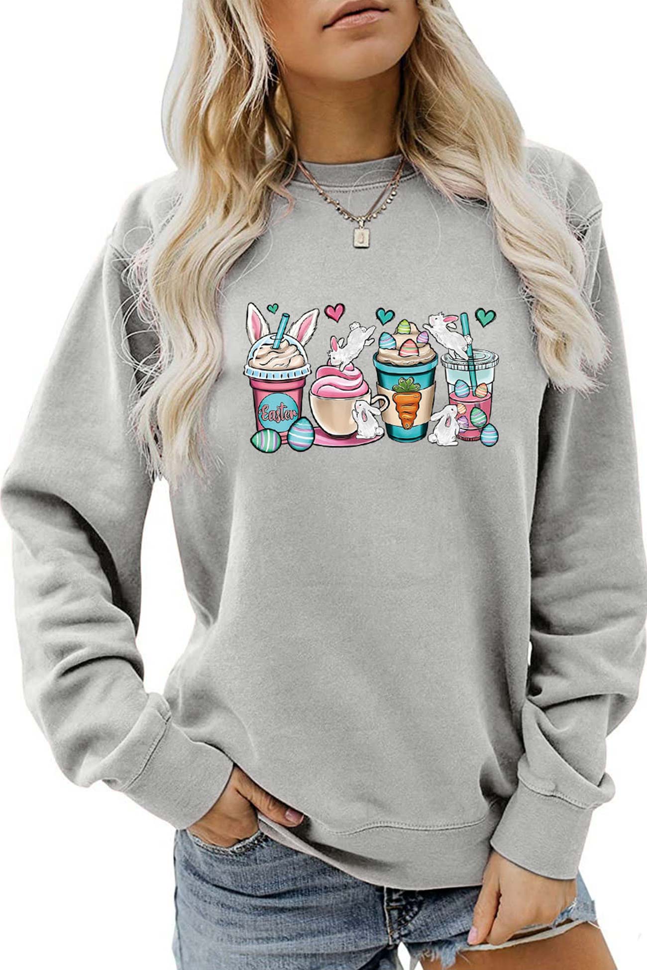 Eva | Sweatshirt with ice cream bunny print