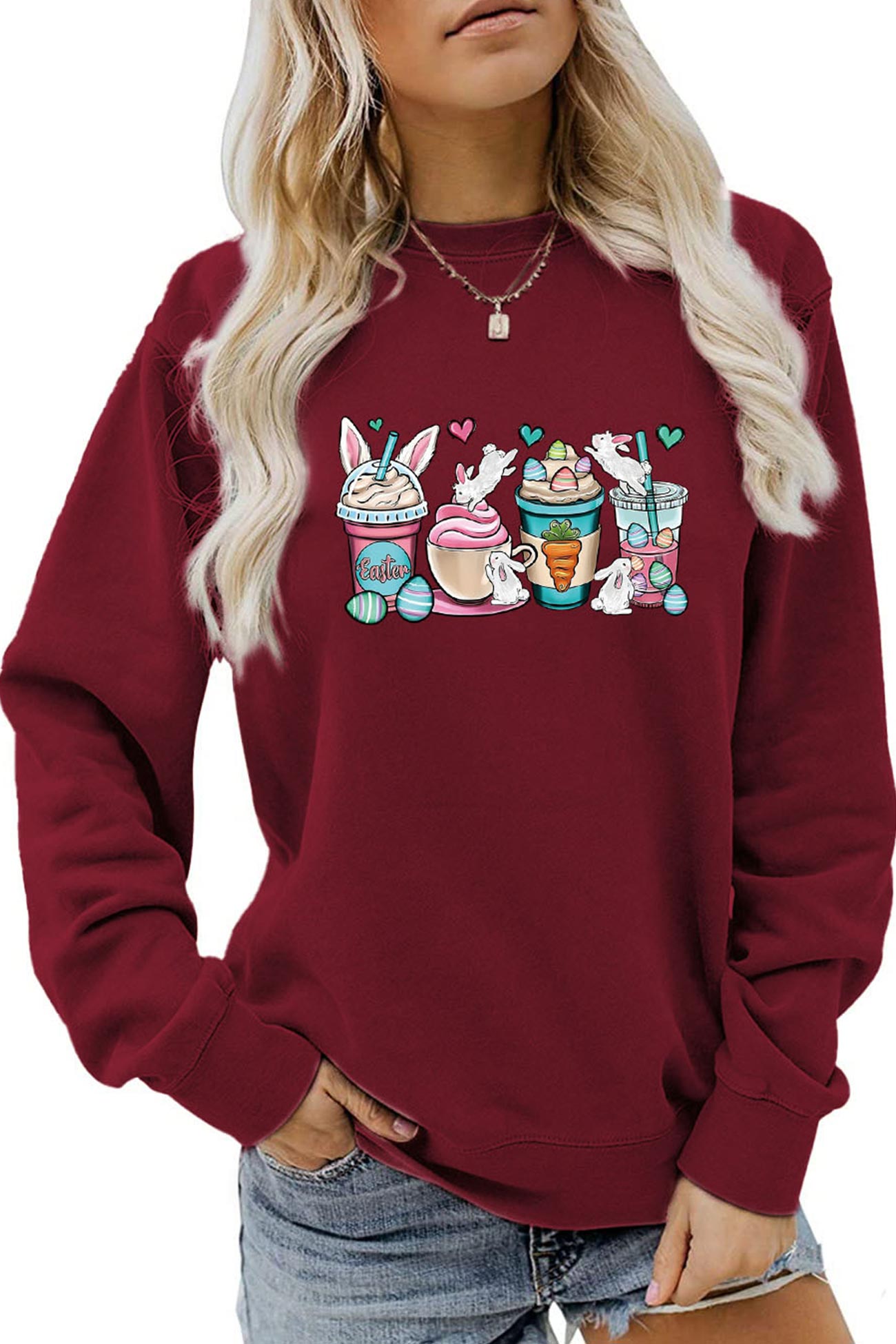 Eva | Sweatshirt with ice cream bunny print