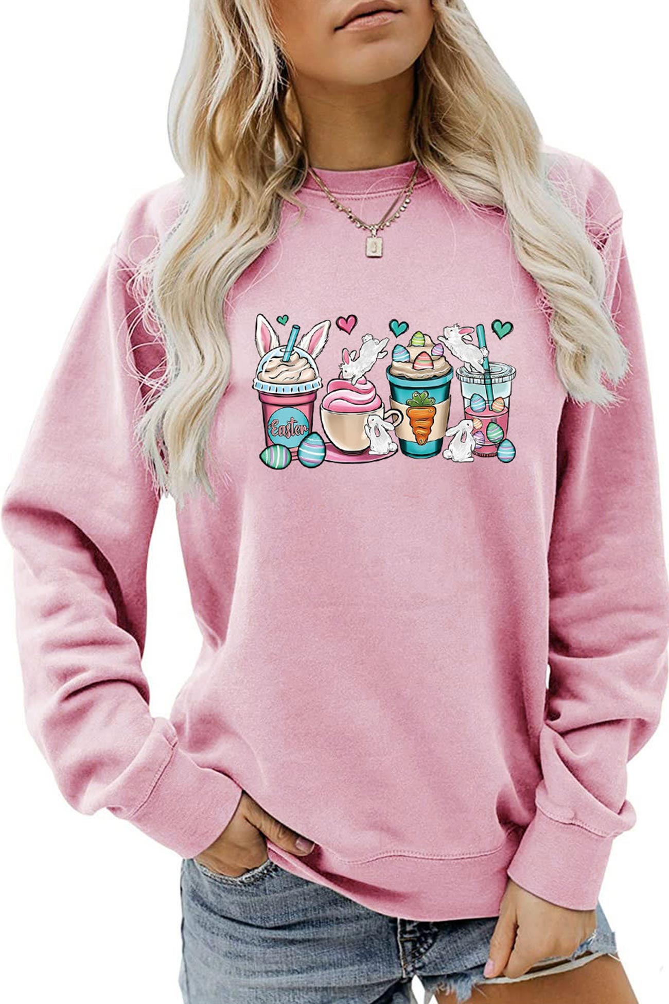 Eva | Sweatshirt with ice cream bunny print