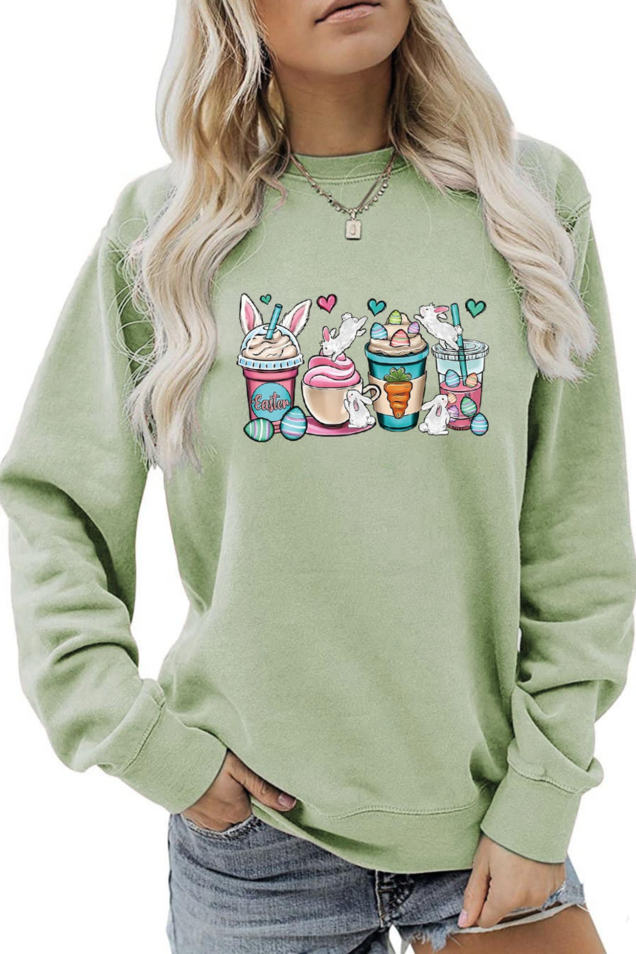 Eva | Sweatshirt with ice cream bunny print