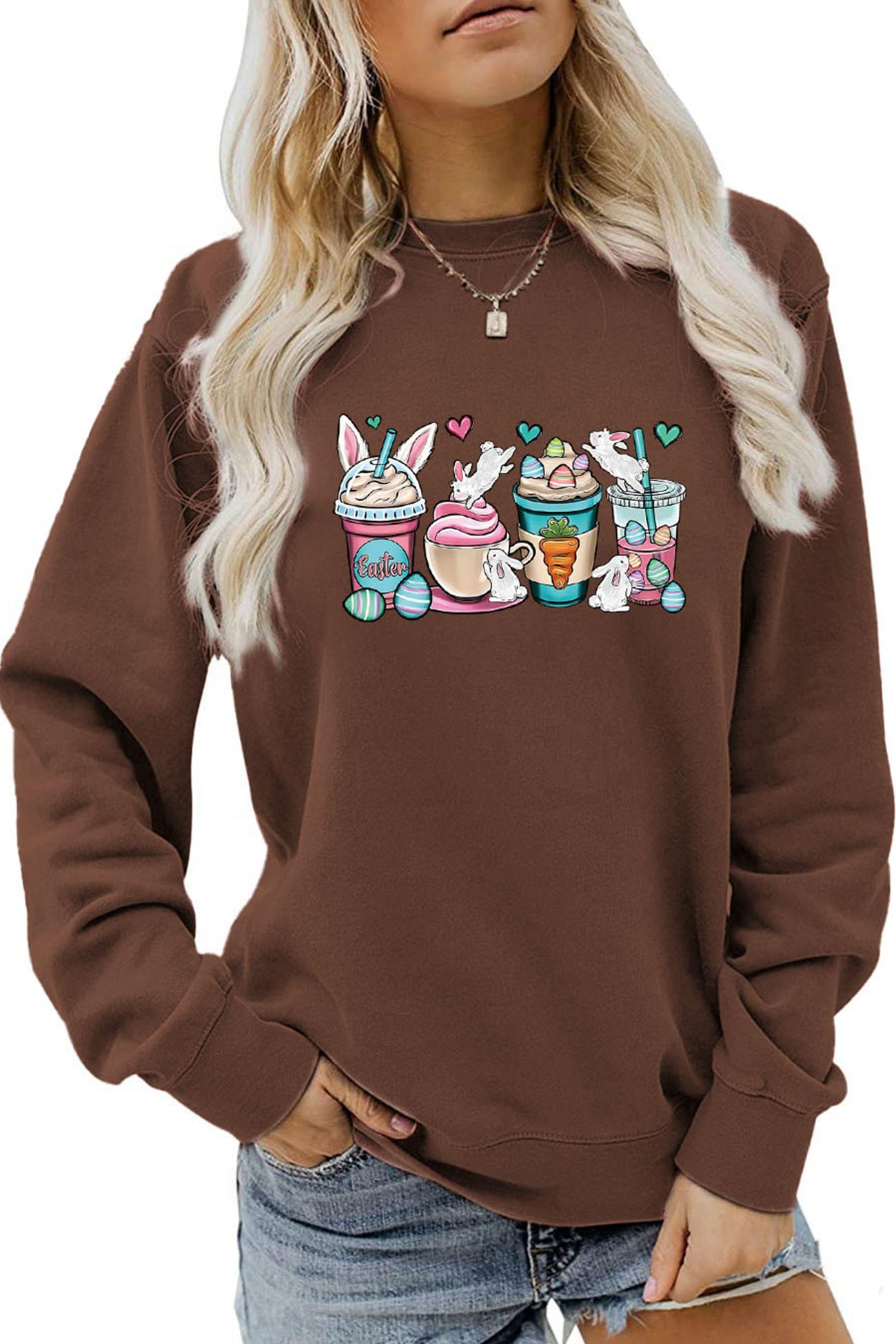 Eva | Sweatshirt with ice cream bunny print