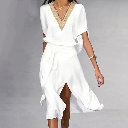 Emma | Women’s Summer V Neck Midi Dress