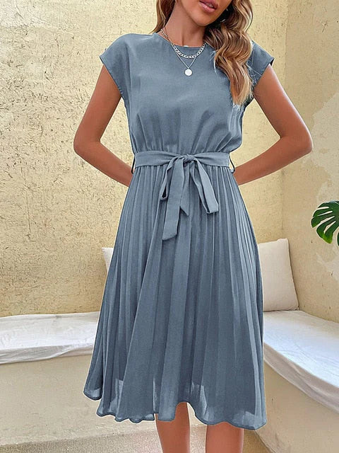 Paula® | Cecilia Mini Dress With Short Sleeves And Pleats