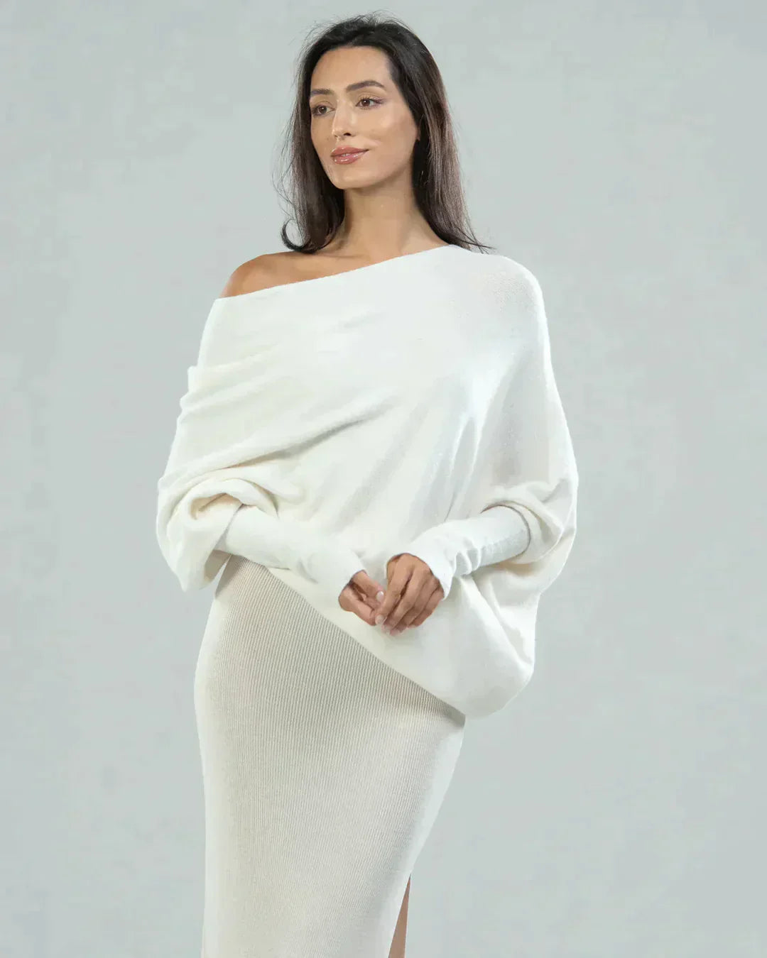 Eefje | Asymmetrically draped jersey