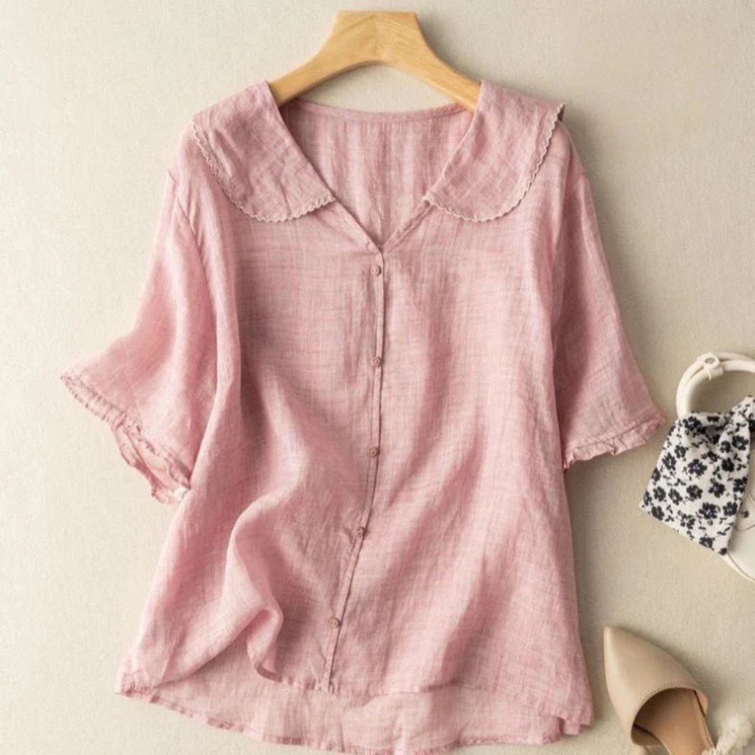 Clarisa® | Lightweight ladies blouse with button placket