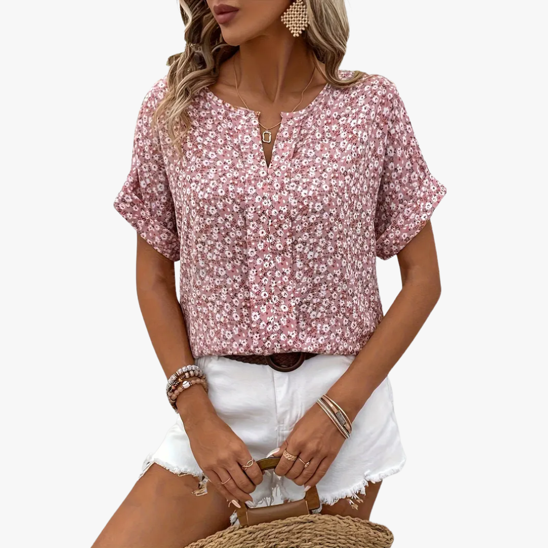 Zaida® | Vintage floral pattern women's blouse