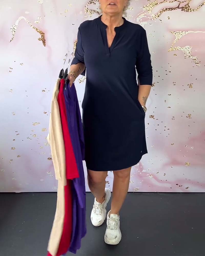 Sara® | Elegant women's dress V-neck
