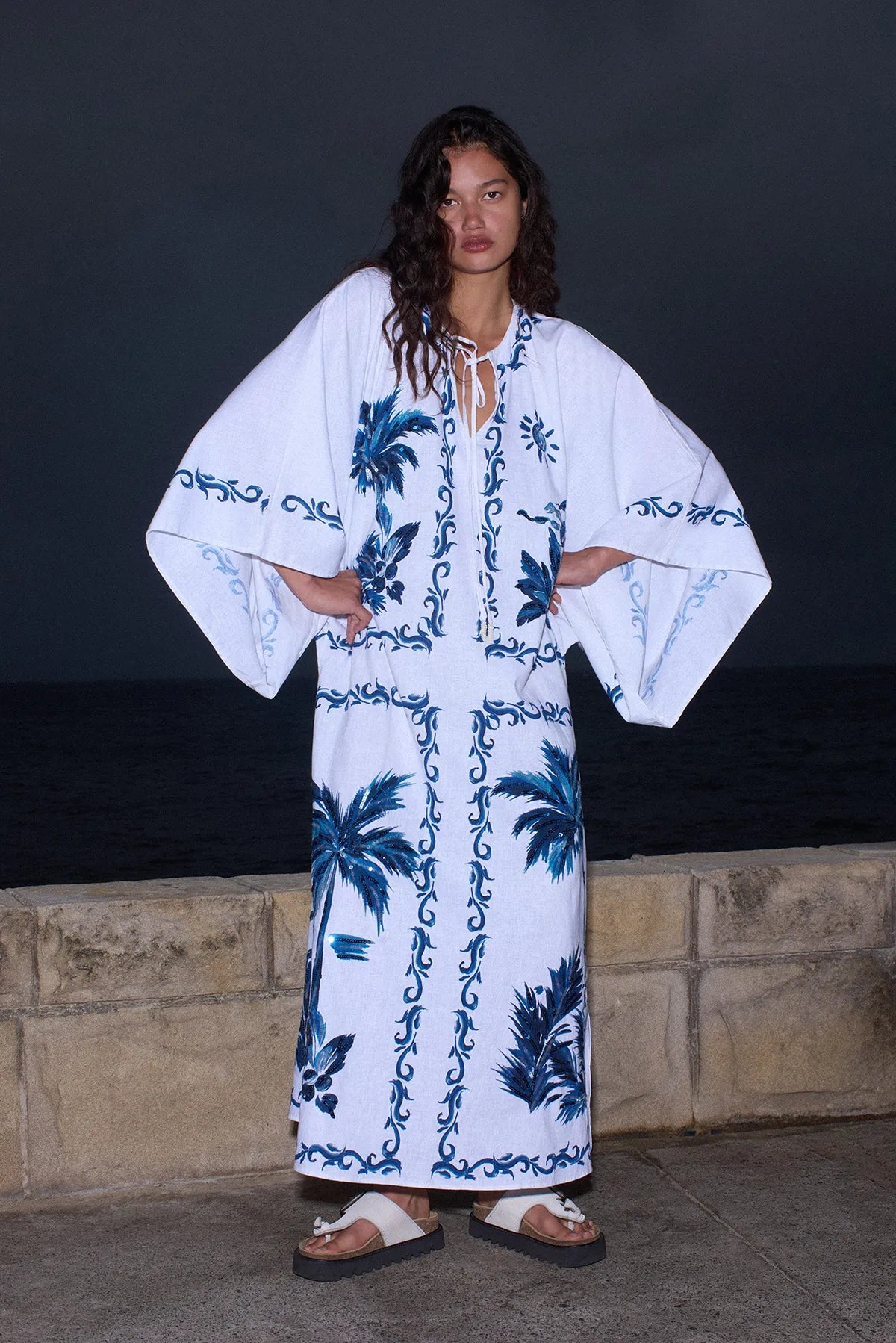Liliana® | Blue Hawaiian Maxi Dress