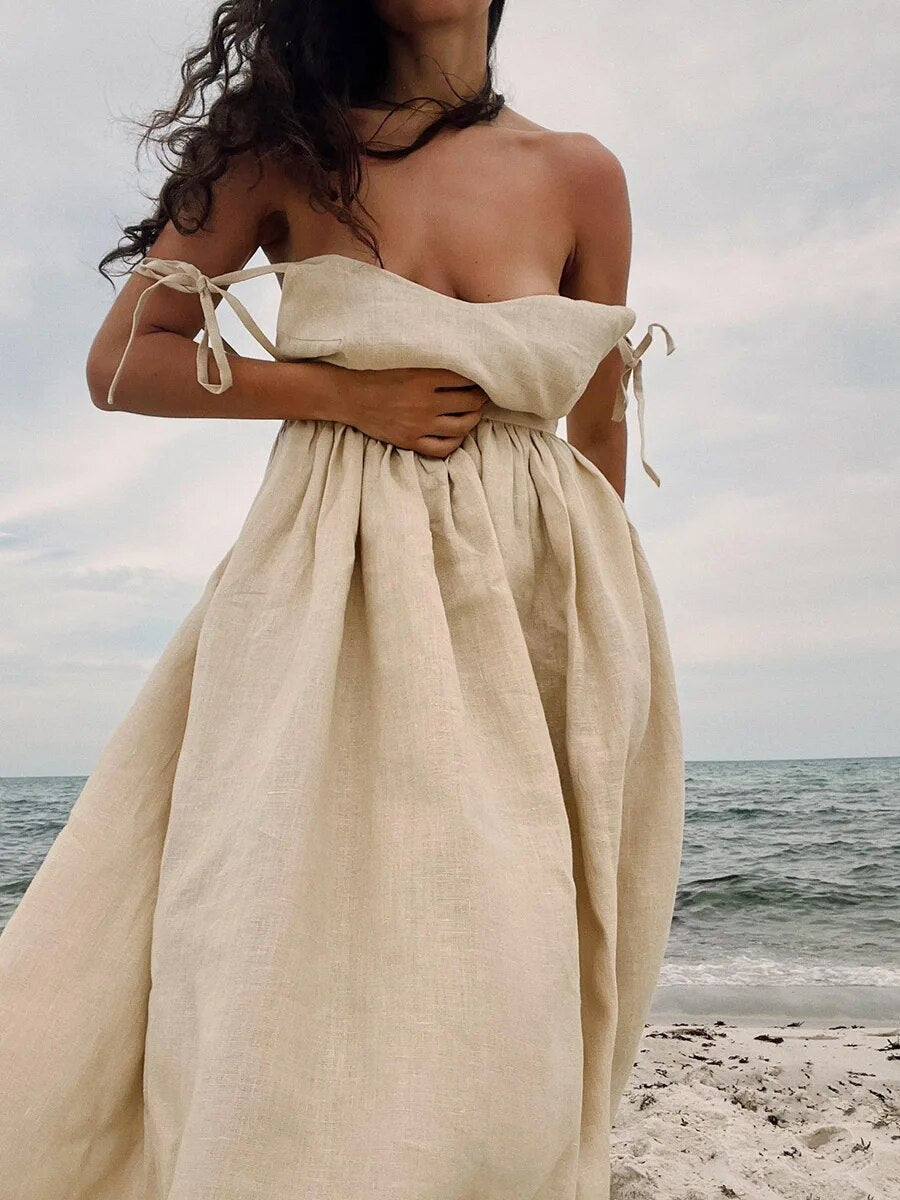 Maribel® | Long Linen Summer Dress
