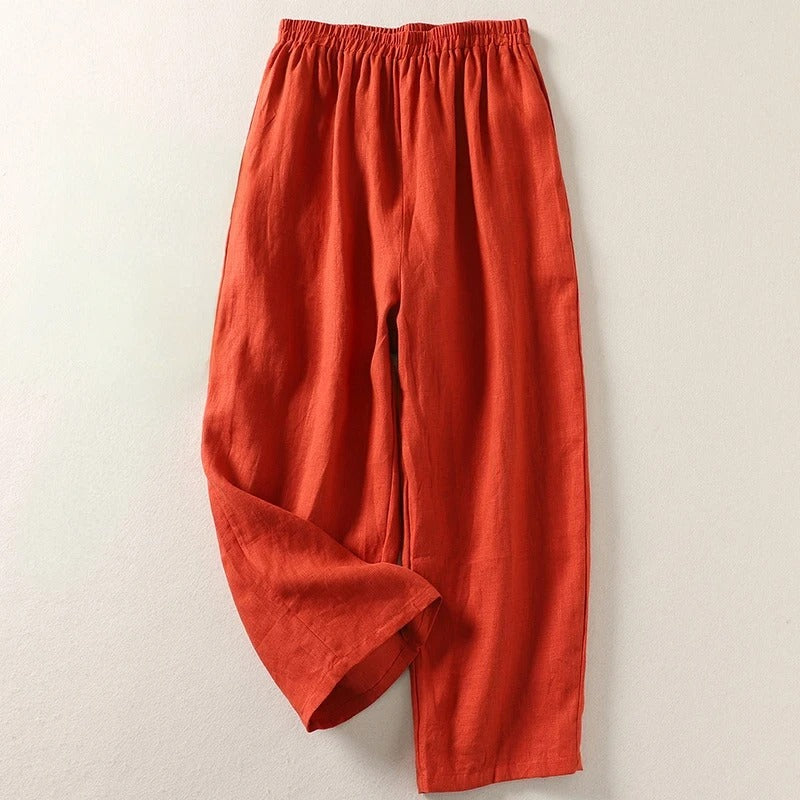 Elena® | Airy linen women's summer trousers