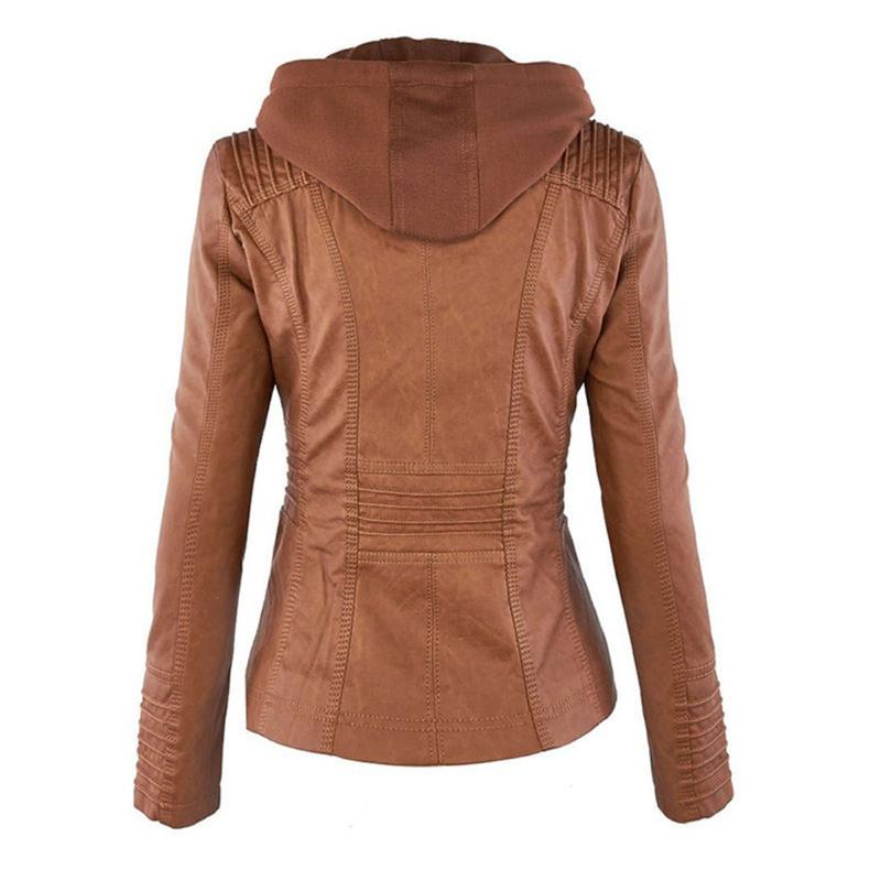 Tatiana | Leather jacket with hood