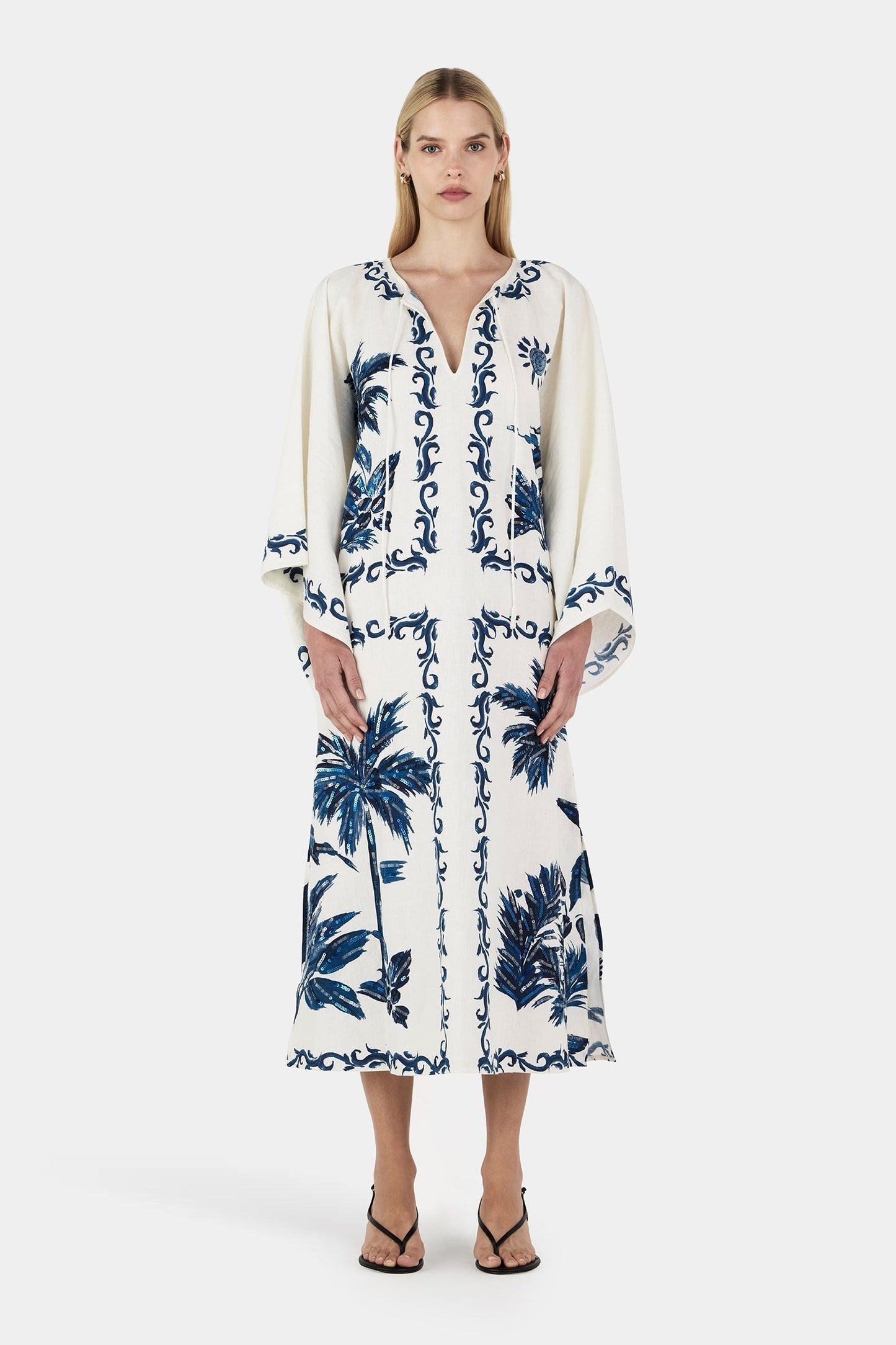 Liliana® | Blue Hawaiian Maxi Dress