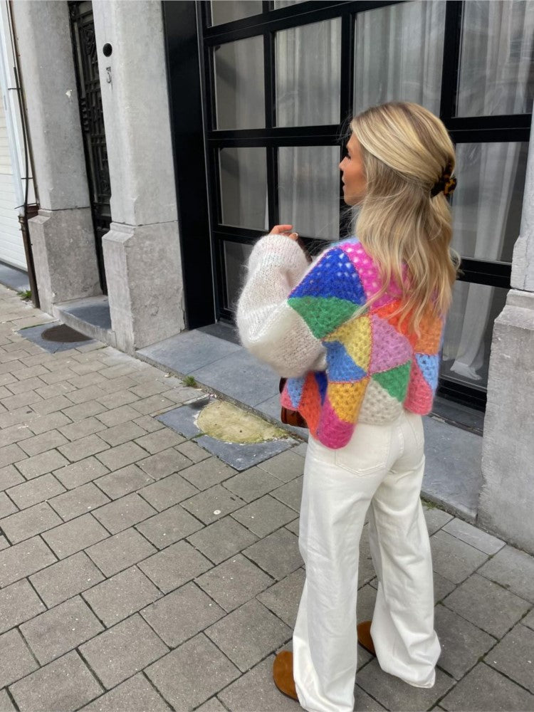 Amelia® | Colorful Patchwork Cardigan