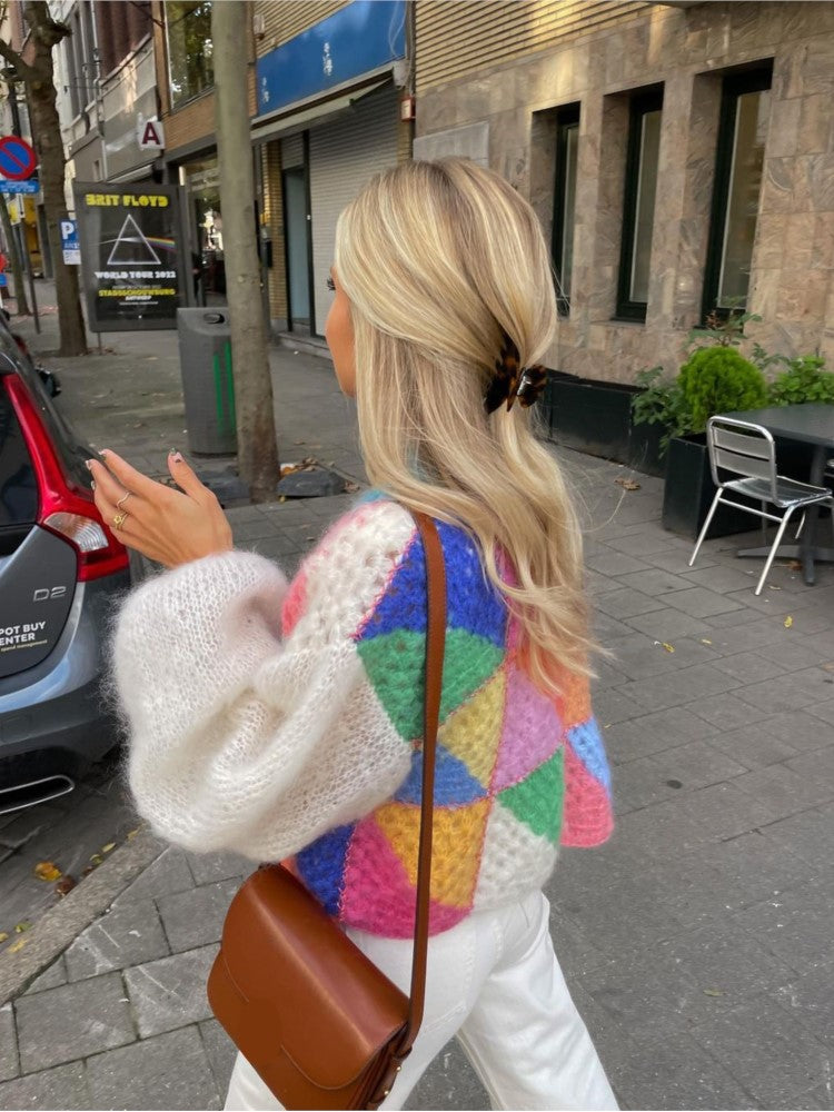 Amelia® | Colorful Patchwork Cardigan