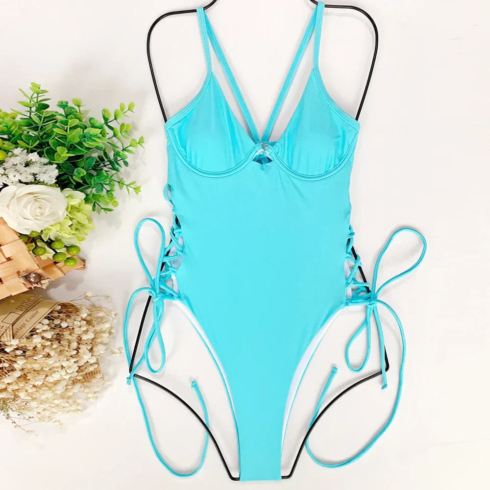 Galilea® | Push-Up Swimsuit With Open Back And Lace