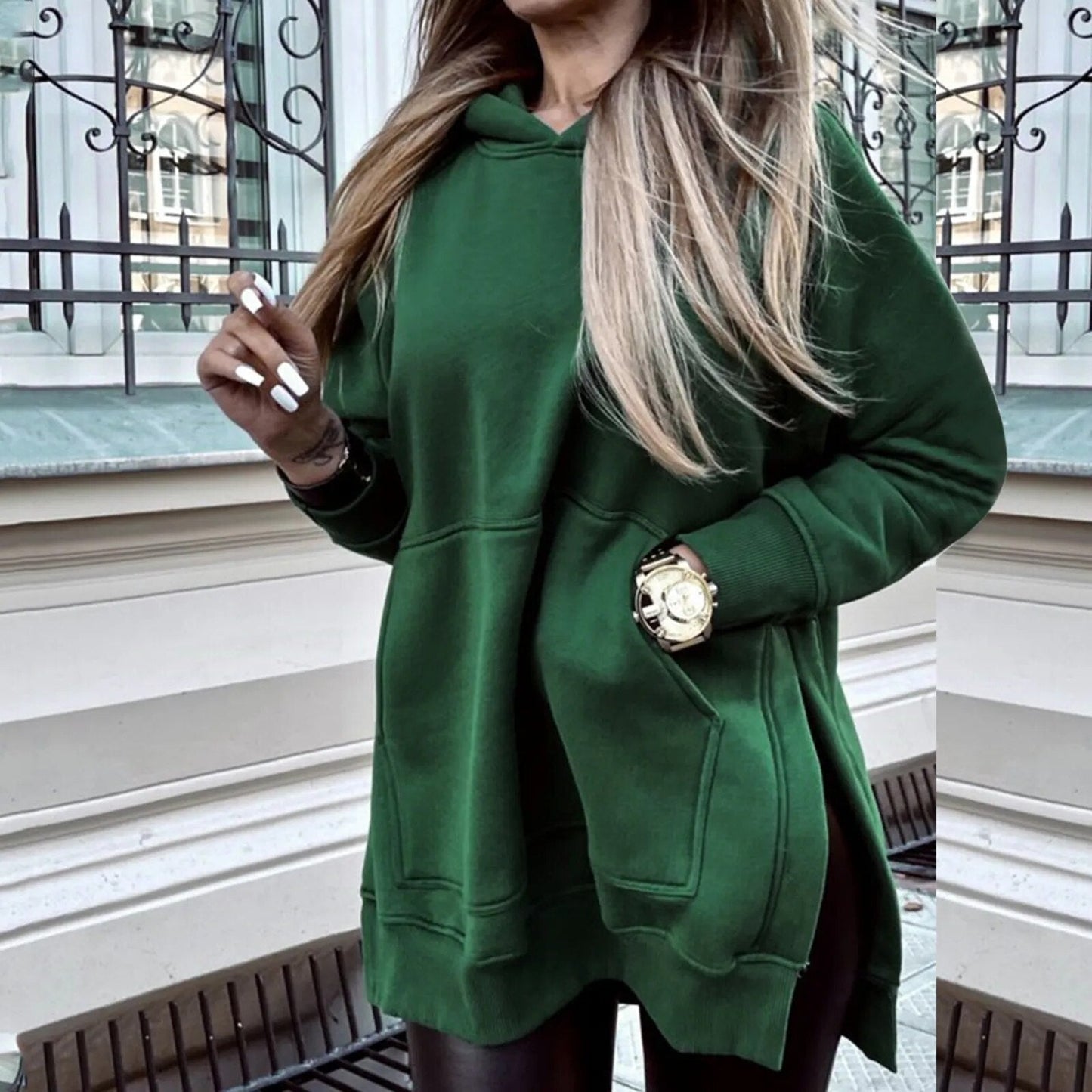 Erika | Loose hooded sweatshirt with opening