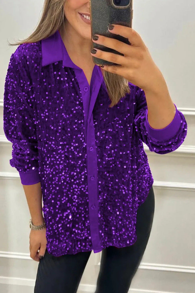 Kenia® | Shiny women's sequin shirt