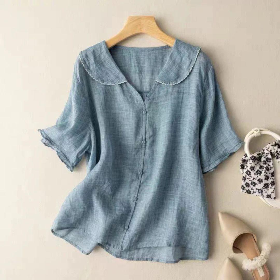 Clarisa® | Lightweight ladies blouse with button placket