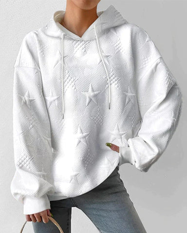 Lauren | Women's Casual Star-Embossed Hoodie