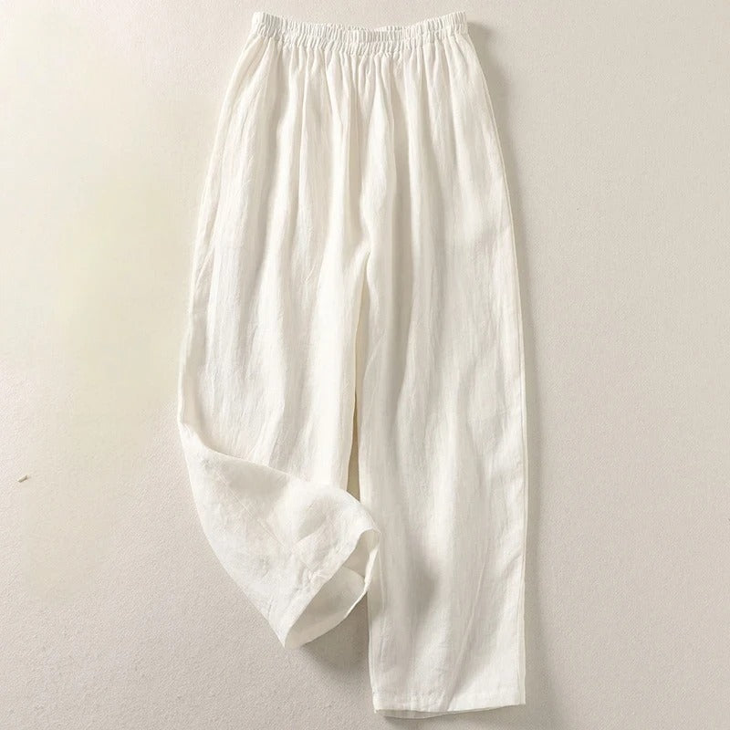 Elena® | Airy linen women's summer trousers