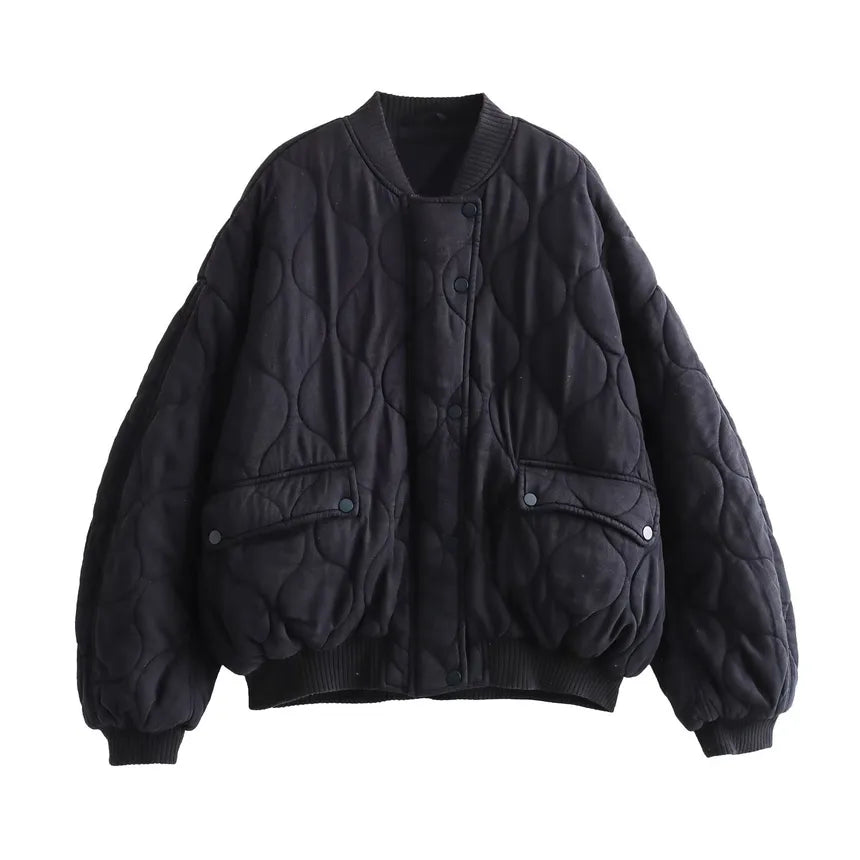 Brenda | Cotton jacket with a crew neck