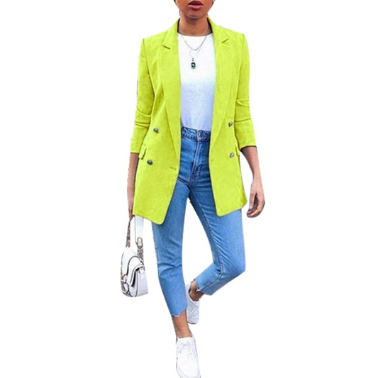 Genoveva | Elegant long warm blazer for women