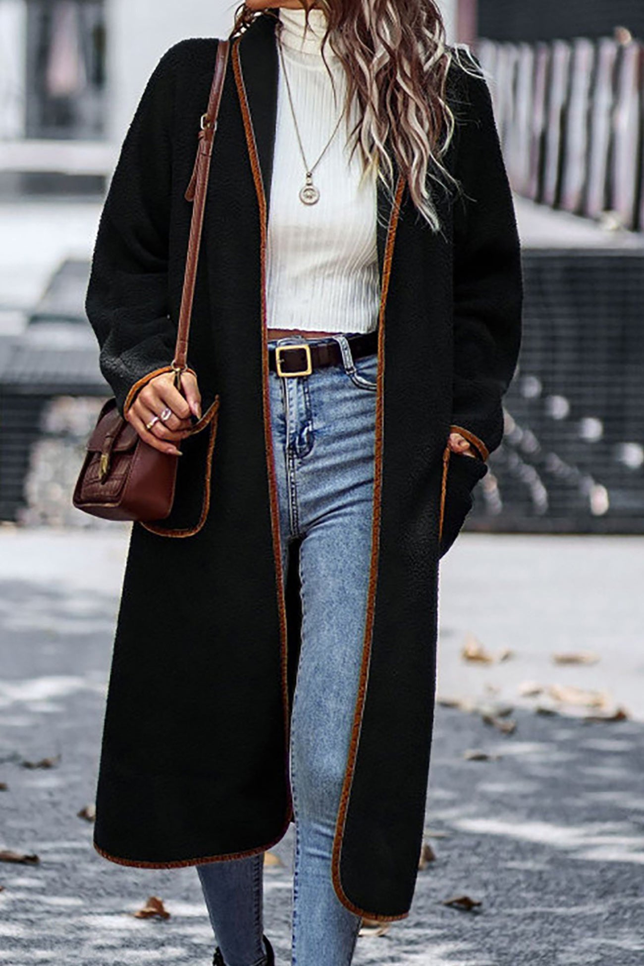Annelie | Plush cardigan with lapel pockets