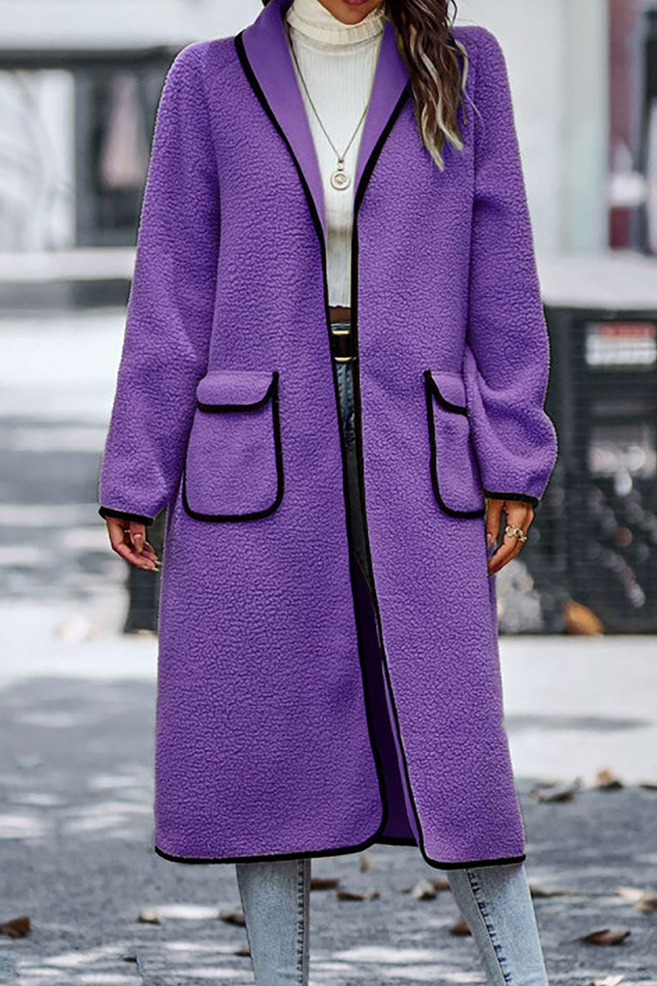 Annelie | Plush cardigan with lapel pockets