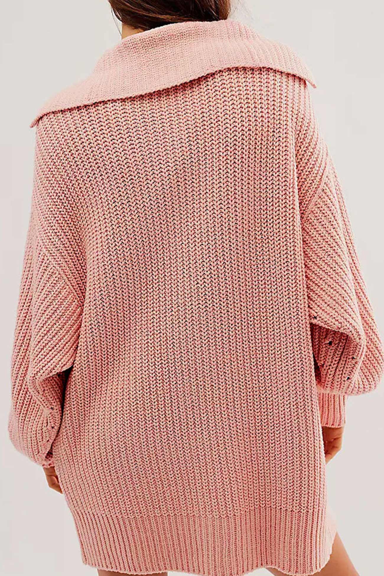Annelies | Mid-length cardigan with lapels and a single buckle