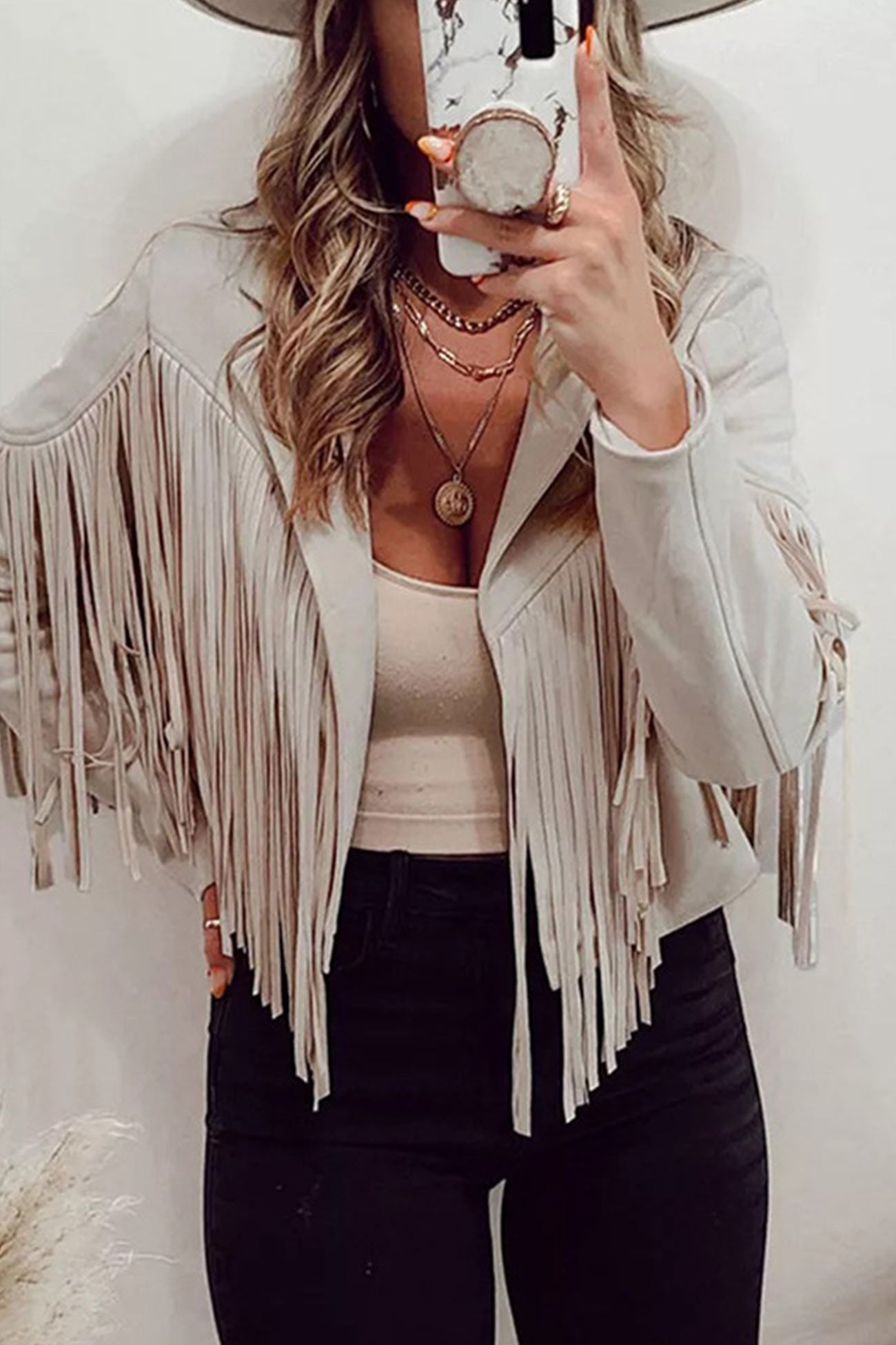 Silvia | Short jacket with lapel tassel decoration