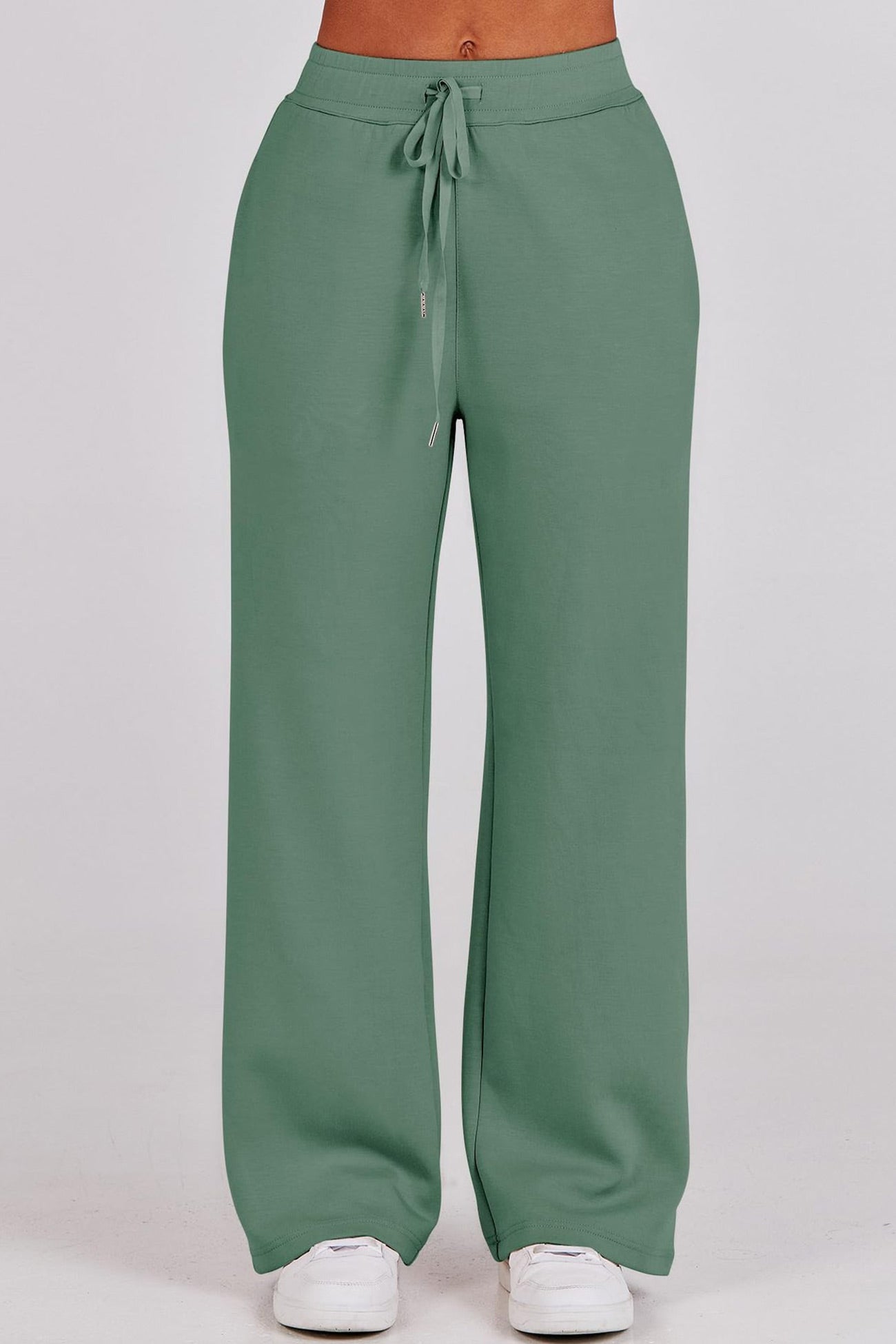 Gabriela | Lapel zip wide leg sweatshirt and long pants set