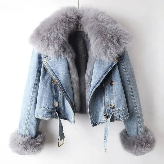 Sandra | Short denim jacket with lining