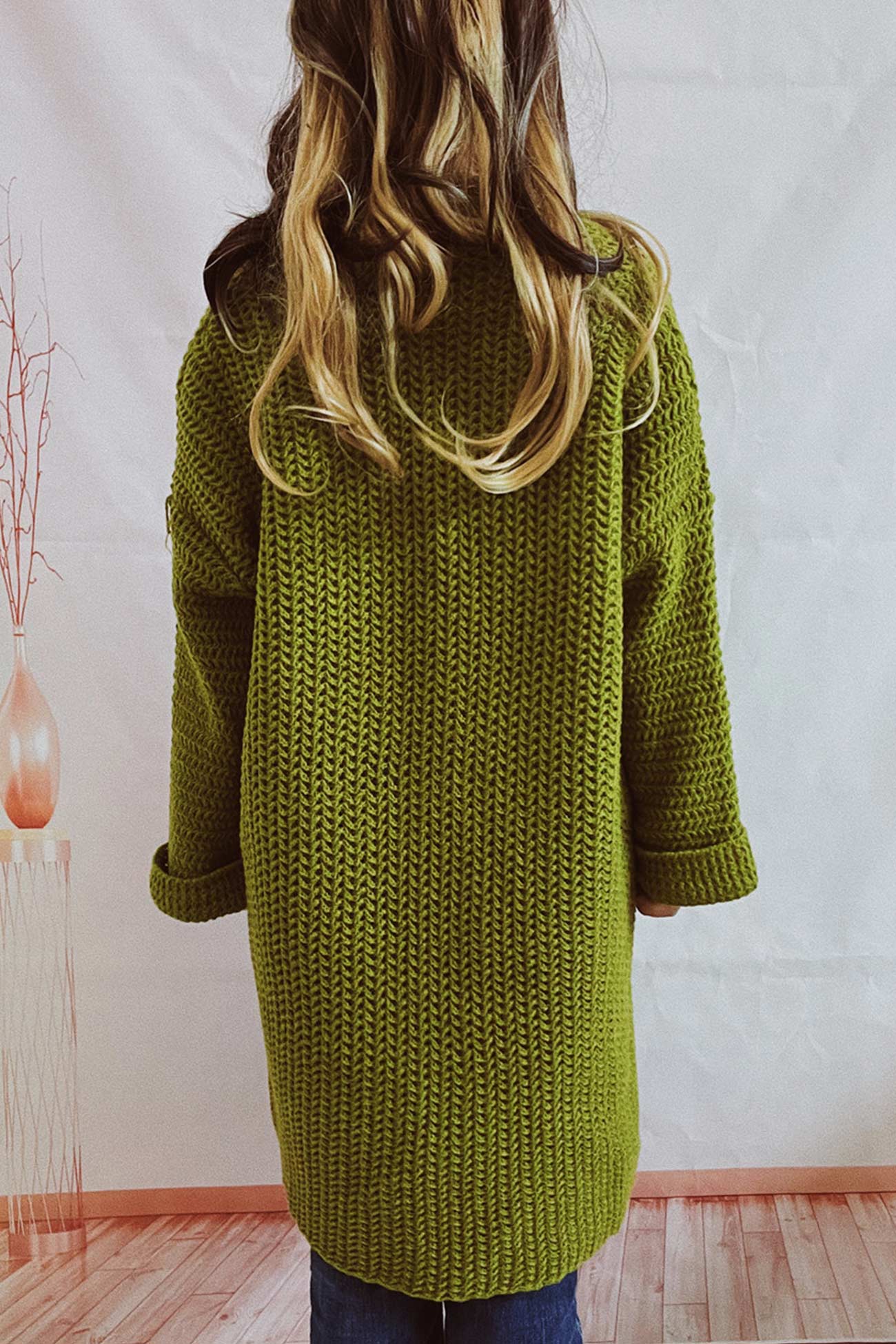 Marita | Cardigan with large pocket and open front