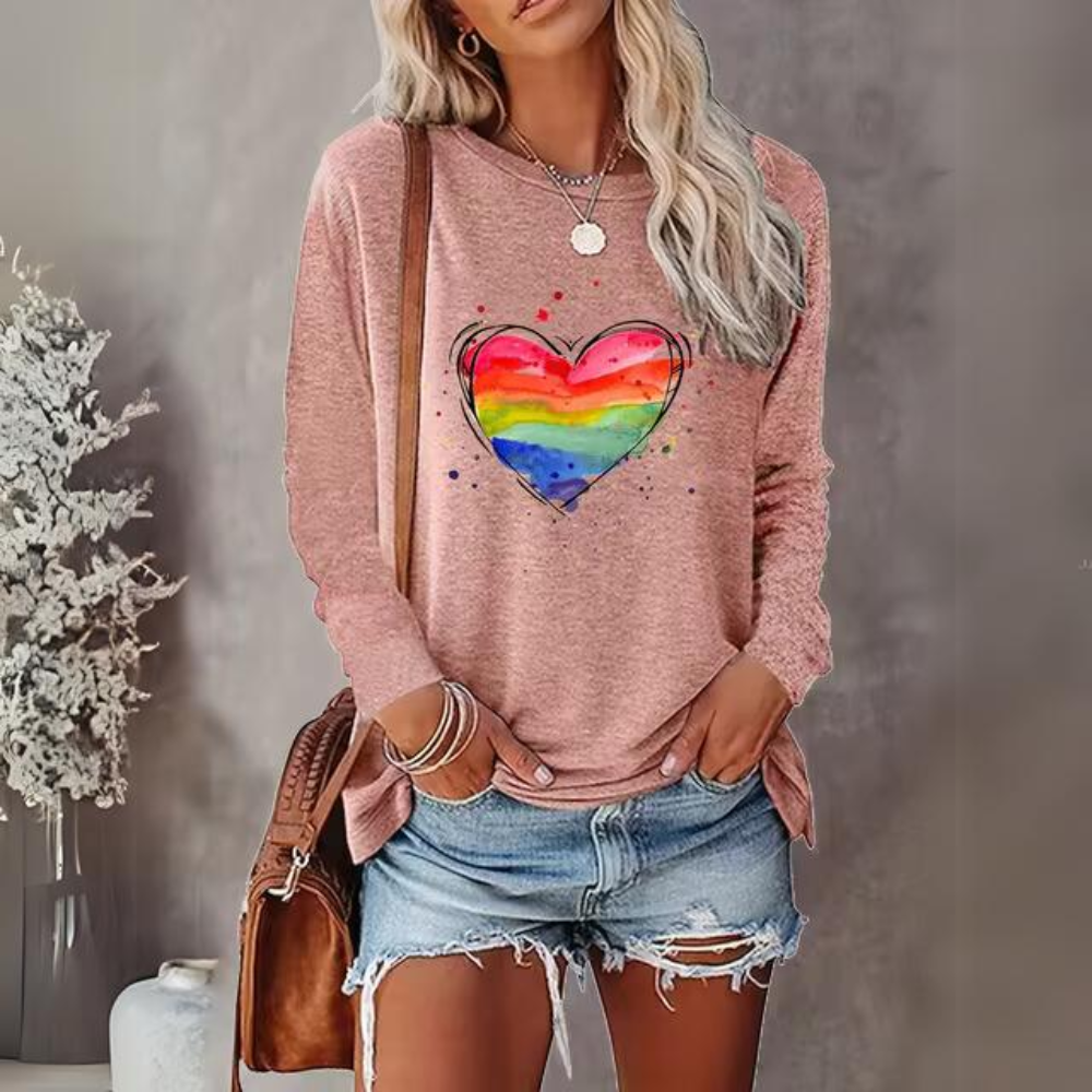 Augusta | Casual rainbow long sleeve shirt