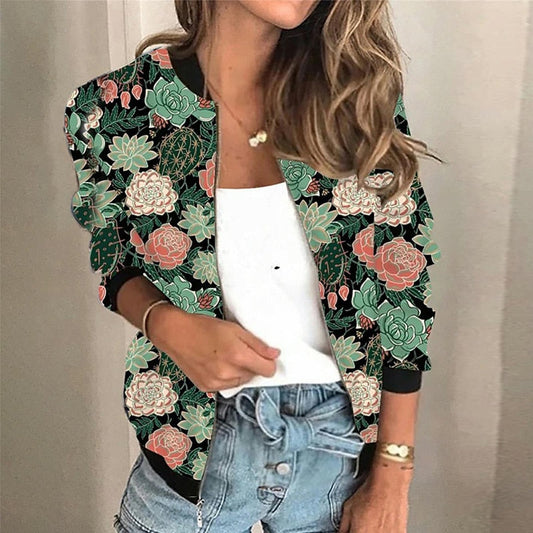 Hannelore | Sequin jacket with spring vintage floral print