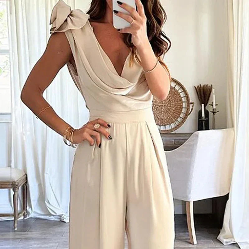 Federica® | Jumpsuit With Waterfall Neckline