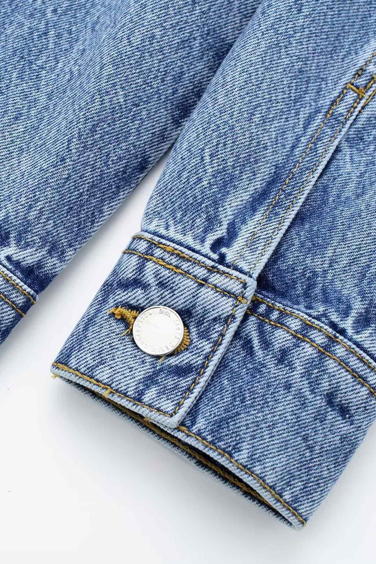 Hanna | Long sleeve denim jumpsuits with pockets and high waist