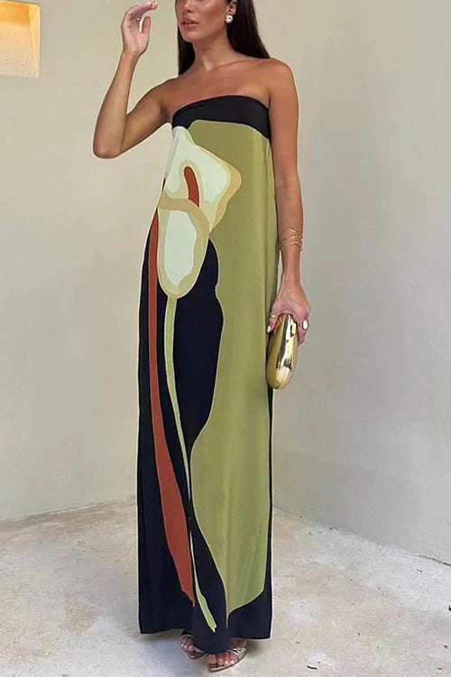 Logan® | Women'S Floral Strapless Summer Maxi Dress