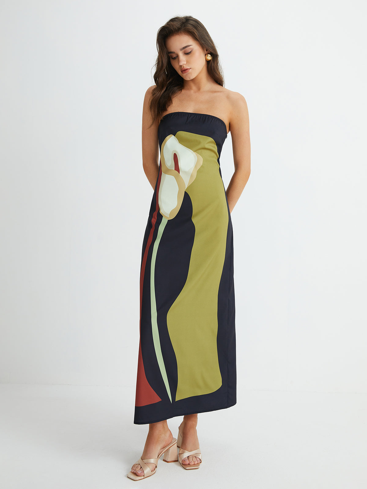 Logan® | Women'S Floral Strapless Summer Maxi Dress
