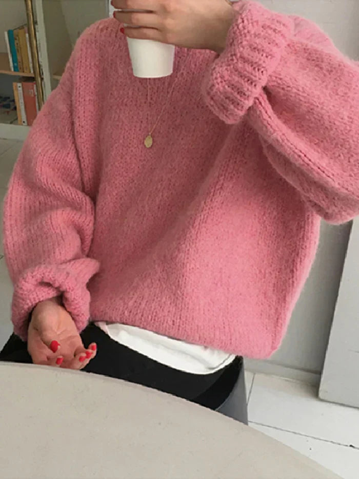 Delia | handwoven oversized sweater for women