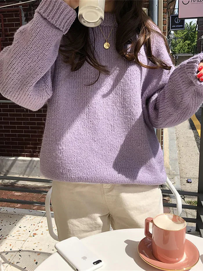 Delia | handwoven oversized sweater for women