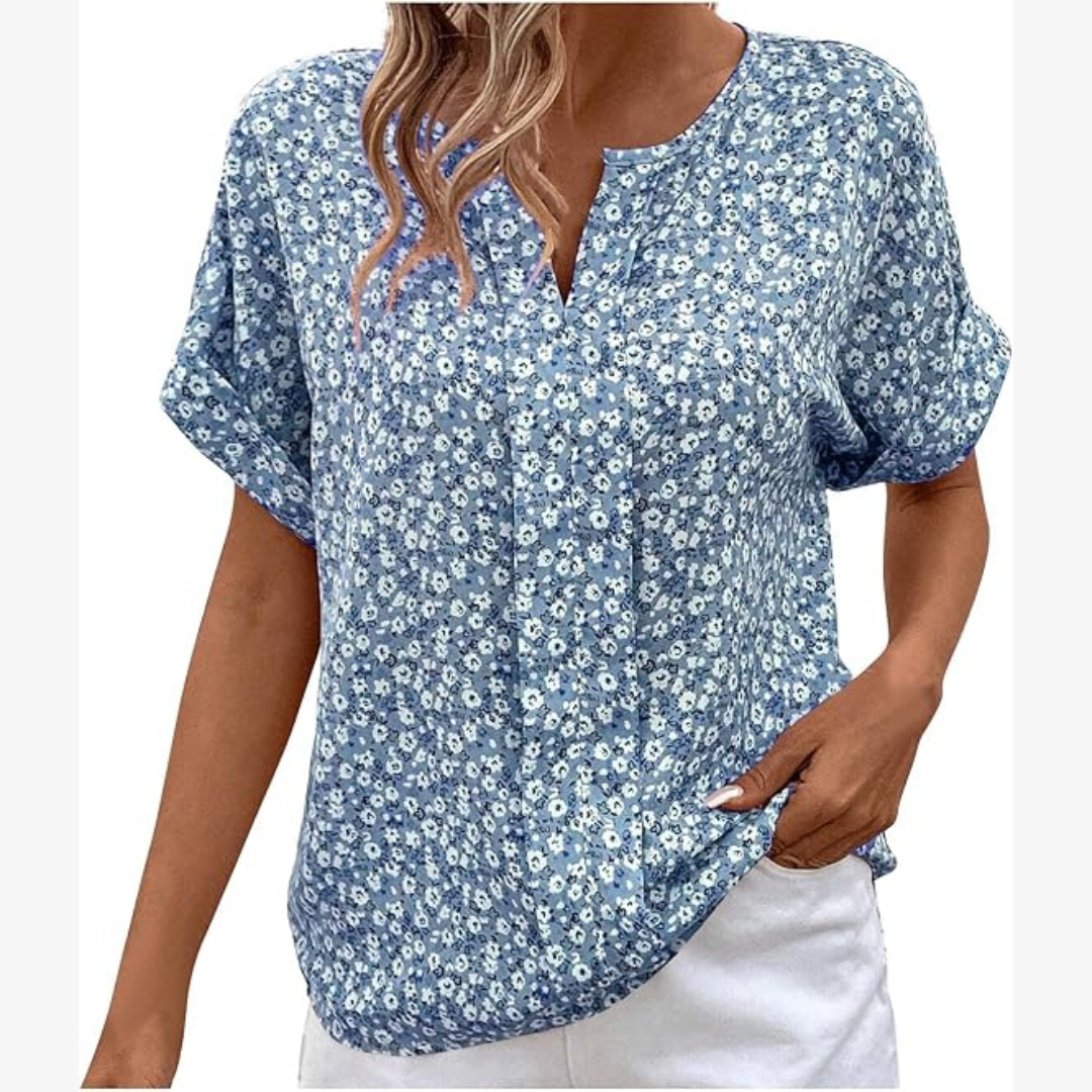 Zaida® | Vintage floral pattern women's blouse