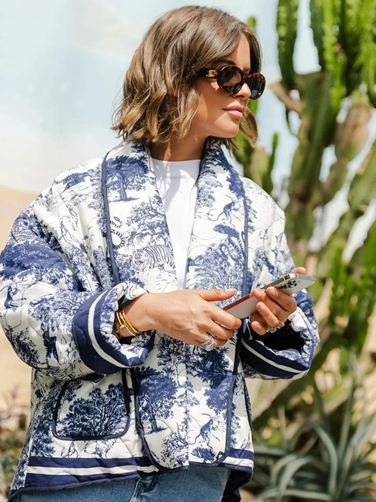 Zahira | Printed quilted jacket